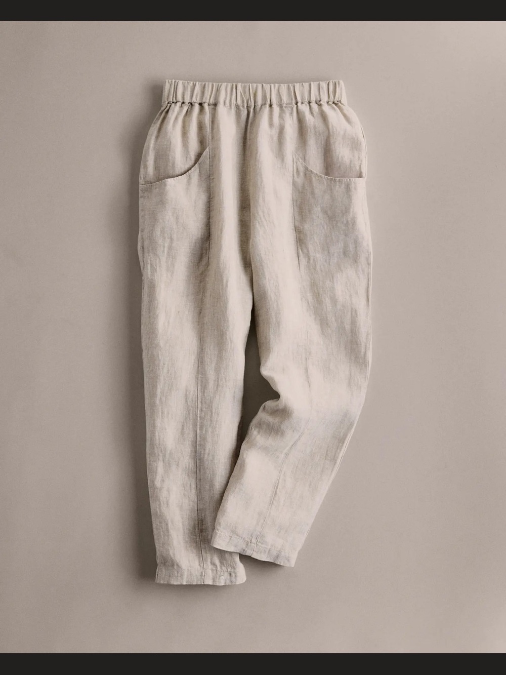 Quince Women's Elastic-Waist Chinos - light cargo color - Picture 4 of 9